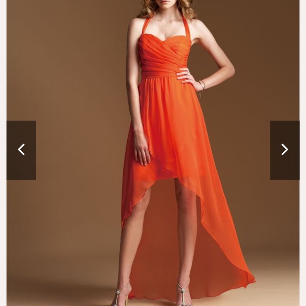 Chiffon hi low tie halter prom or wedding - Picture 8 of 11